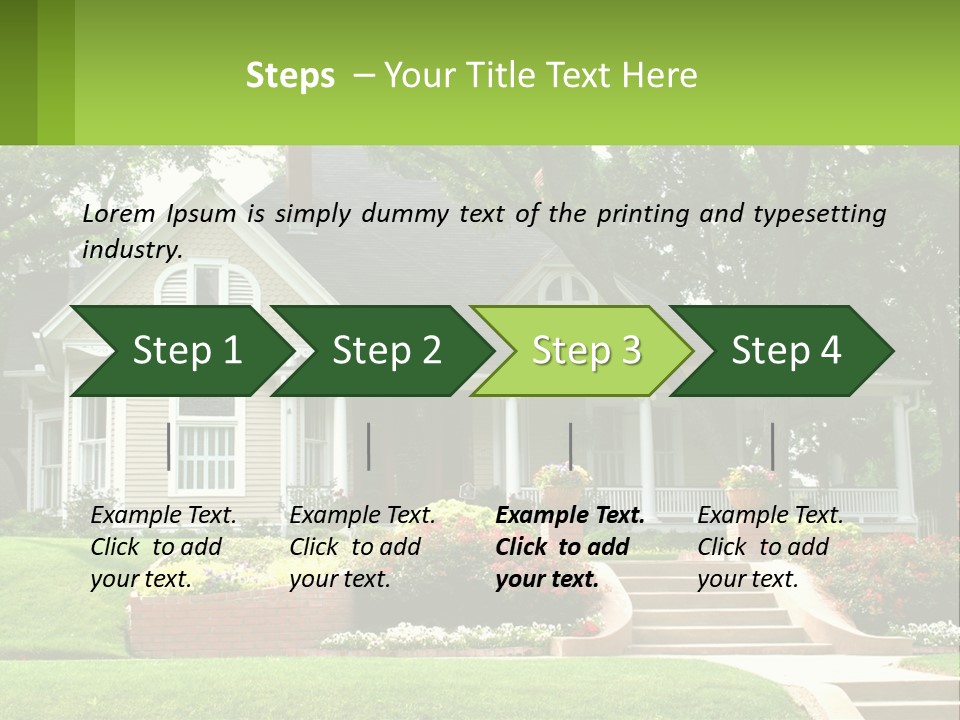 Flowers White House PowerPoint Template