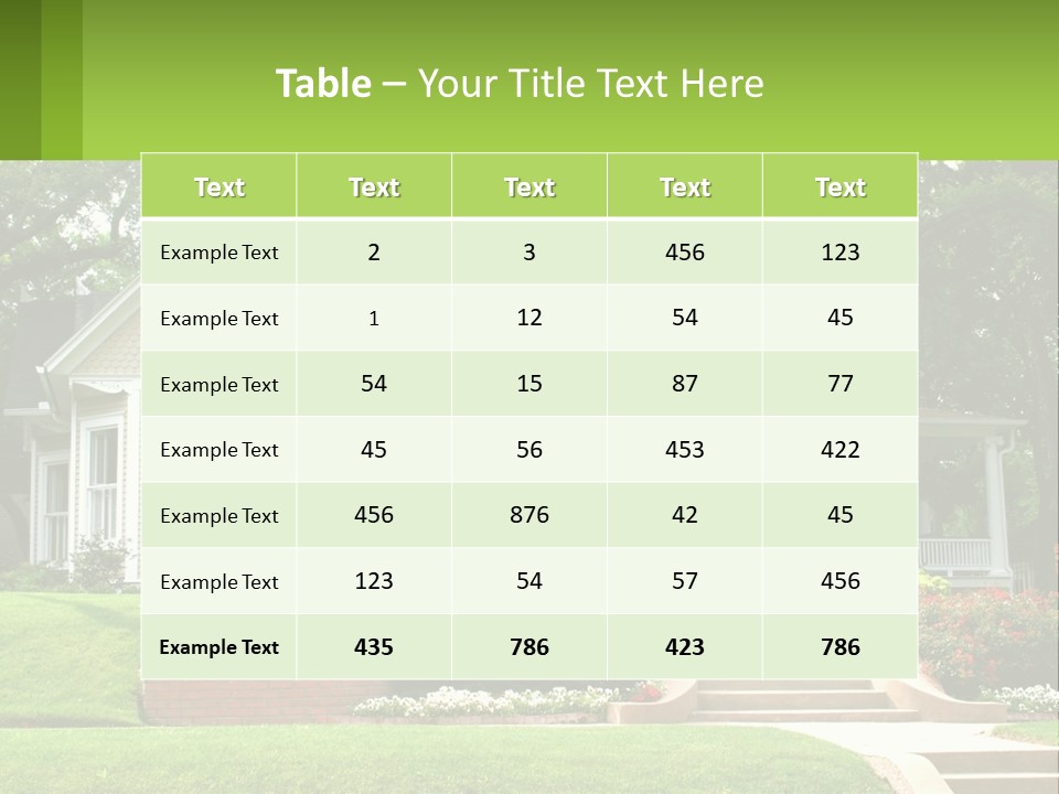 Flowers White House PowerPoint Template