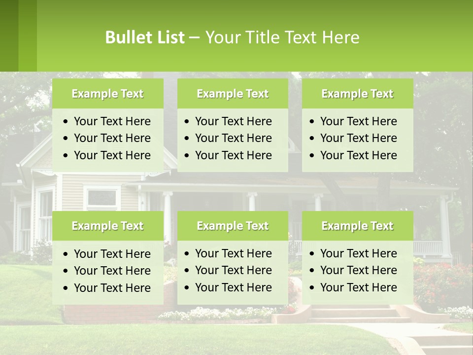 Flowers White House PowerPoint Template