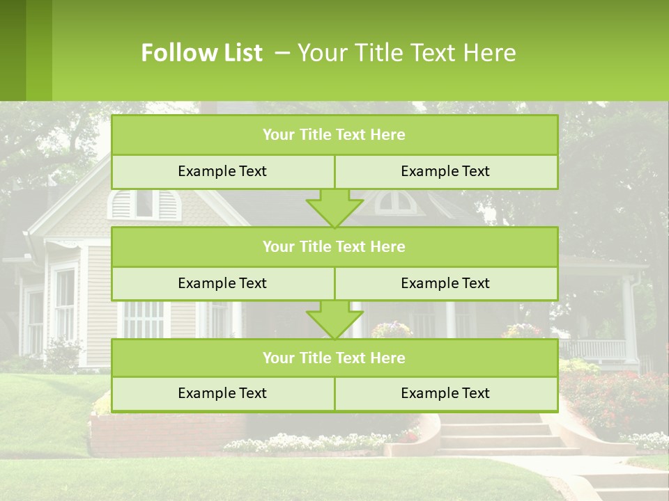 Flowers White House PowerPoint Template