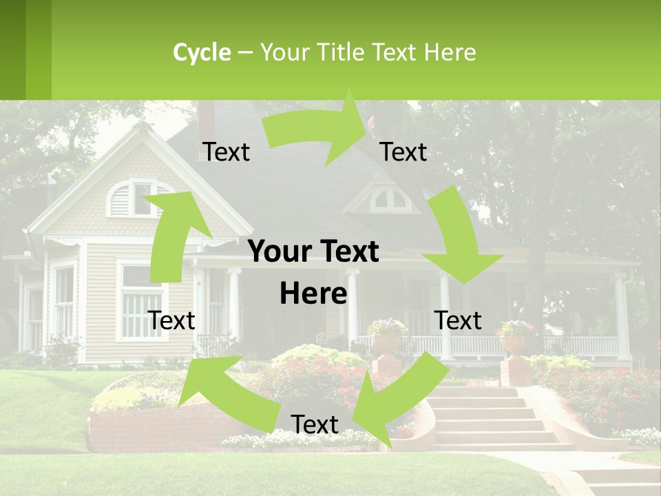 Flowers White House PowerPoint Template