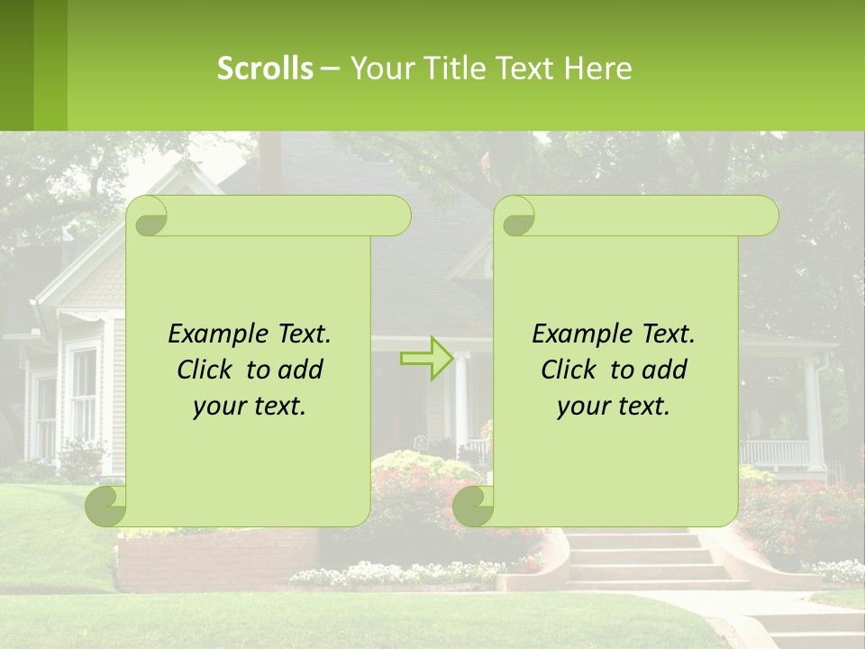 Flowers White House PowerPoint Template