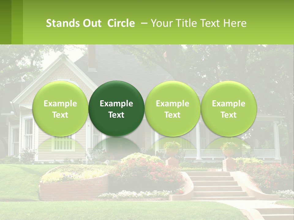 Flowers White House PowerPoint Template