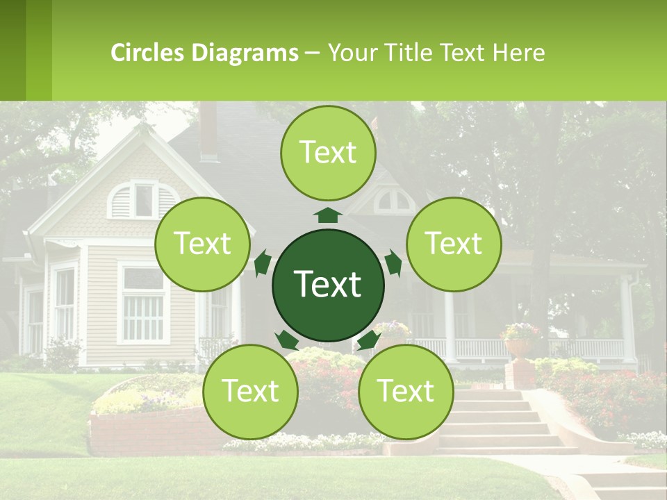 Flowers White House PowerPoint Template