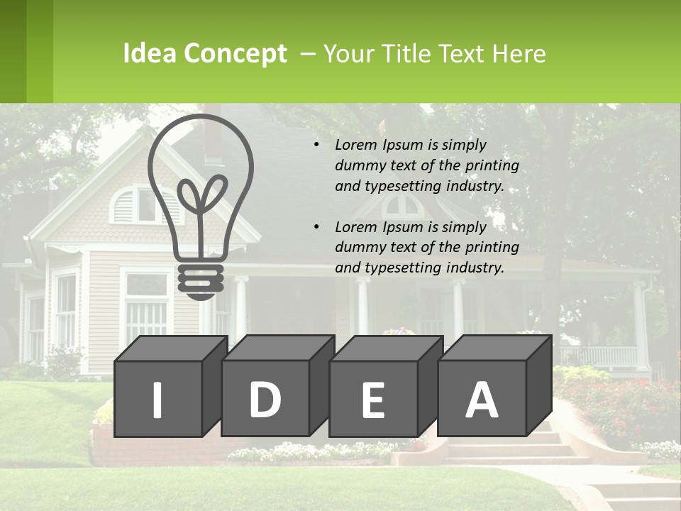 Flowers White House PowerPoint Template