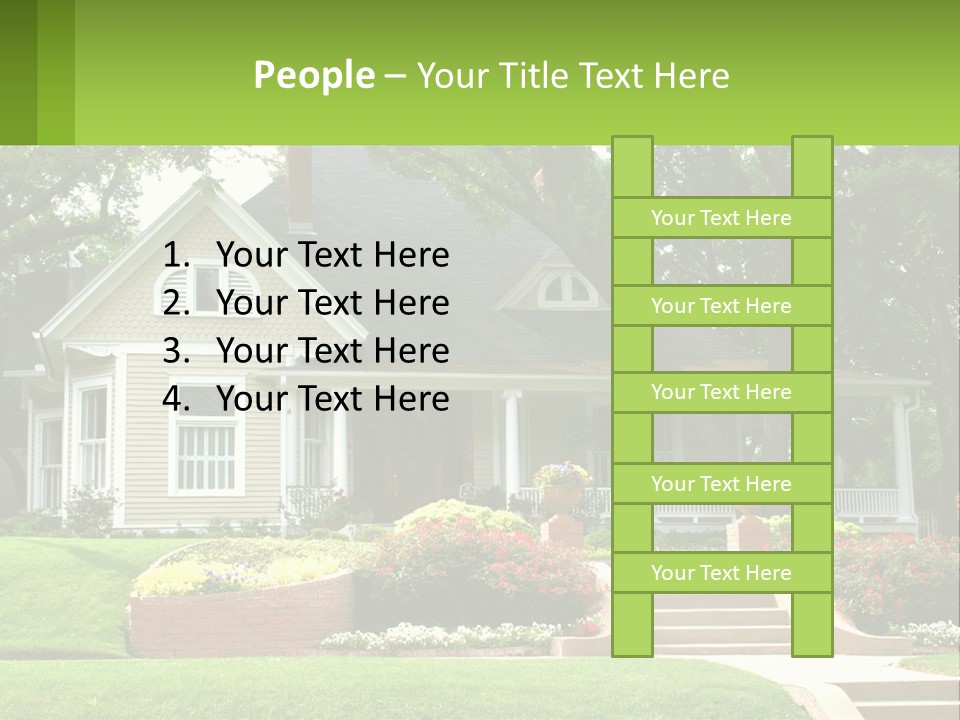 Flowers White House PowerPoint Template