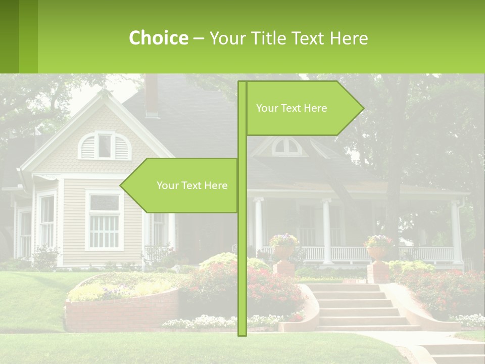 Flowers White House PowerPoint Template