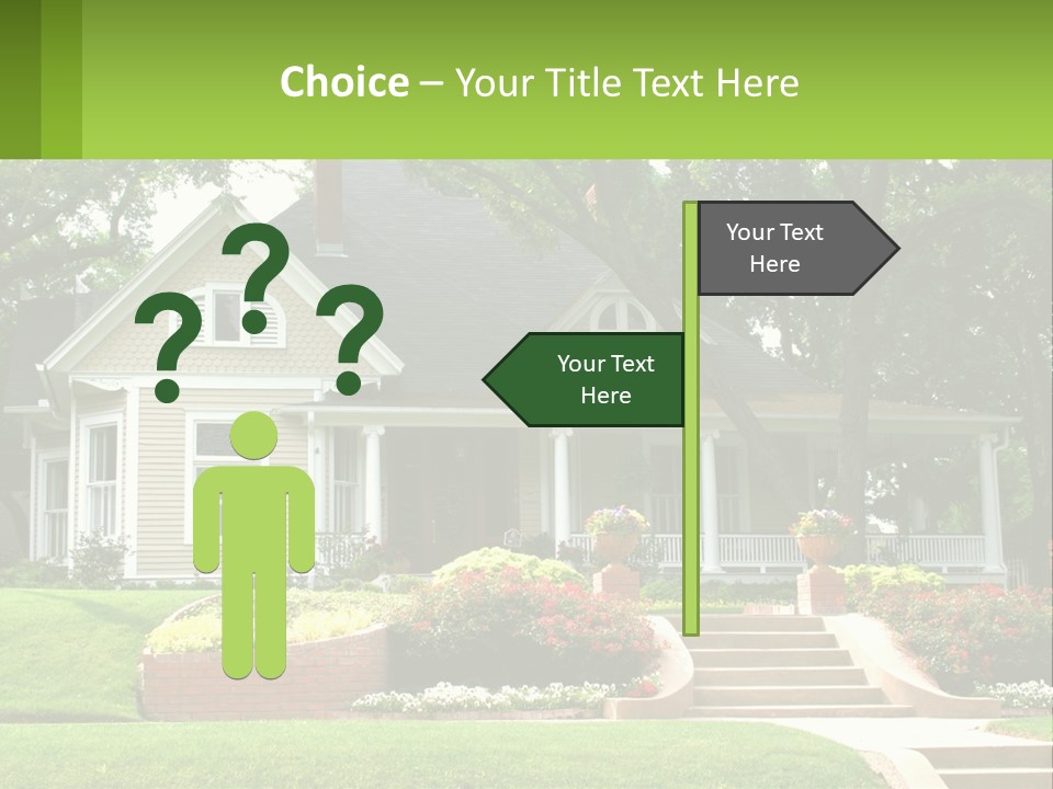 Flowers White House PowerPoint Template