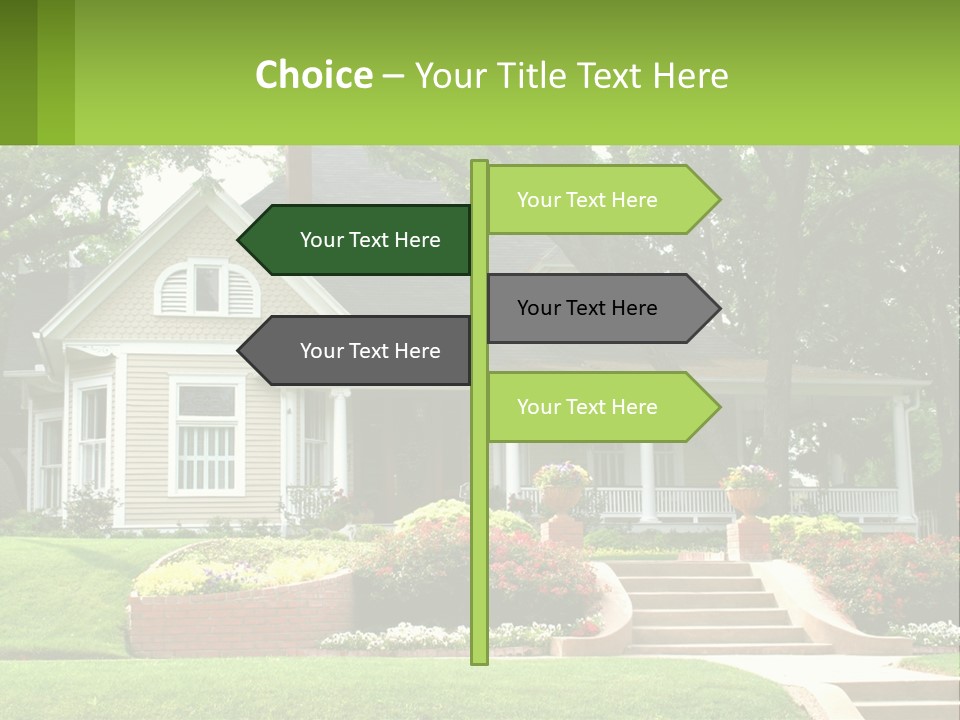 Flowers White House PowerPoint Template