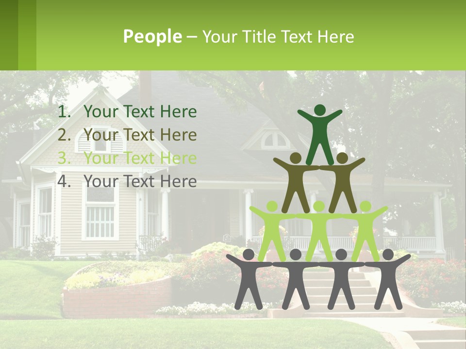 Flowers White House PowerPoint Template