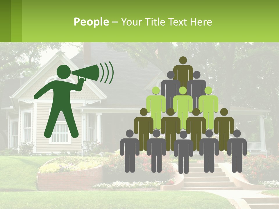 Flowers White House PowerPoint Template