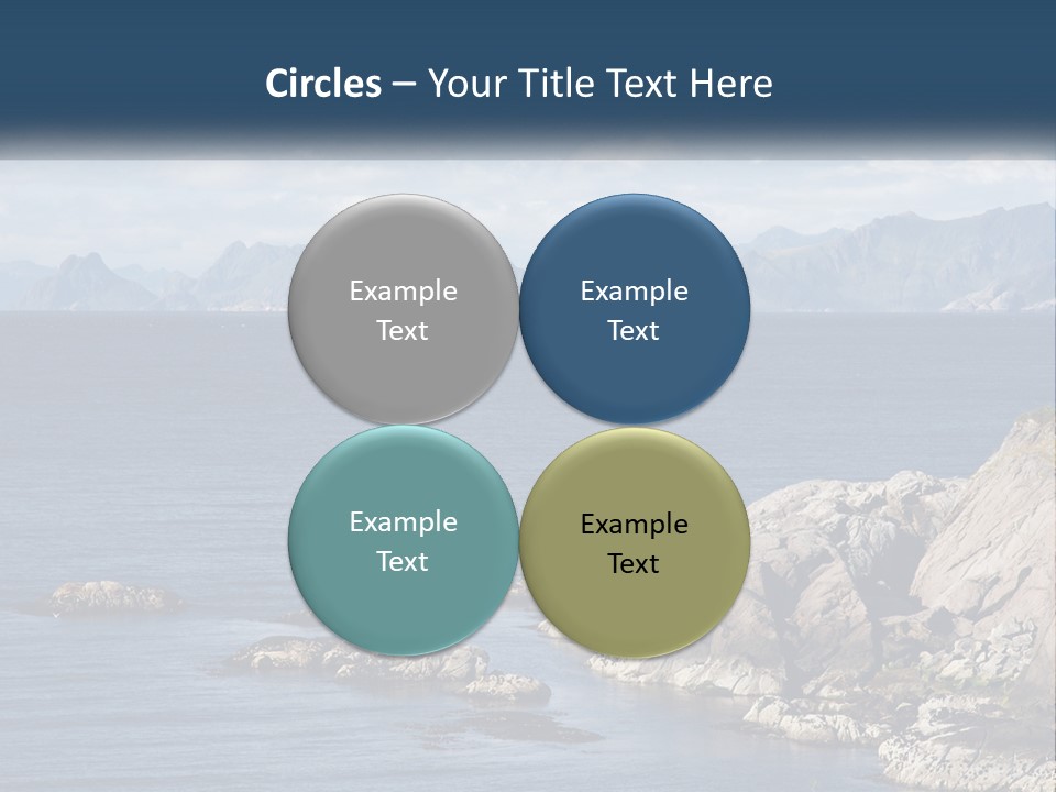 A Lighthouse On A Rocky Shore With Mountains In The Background PowerPoint Template