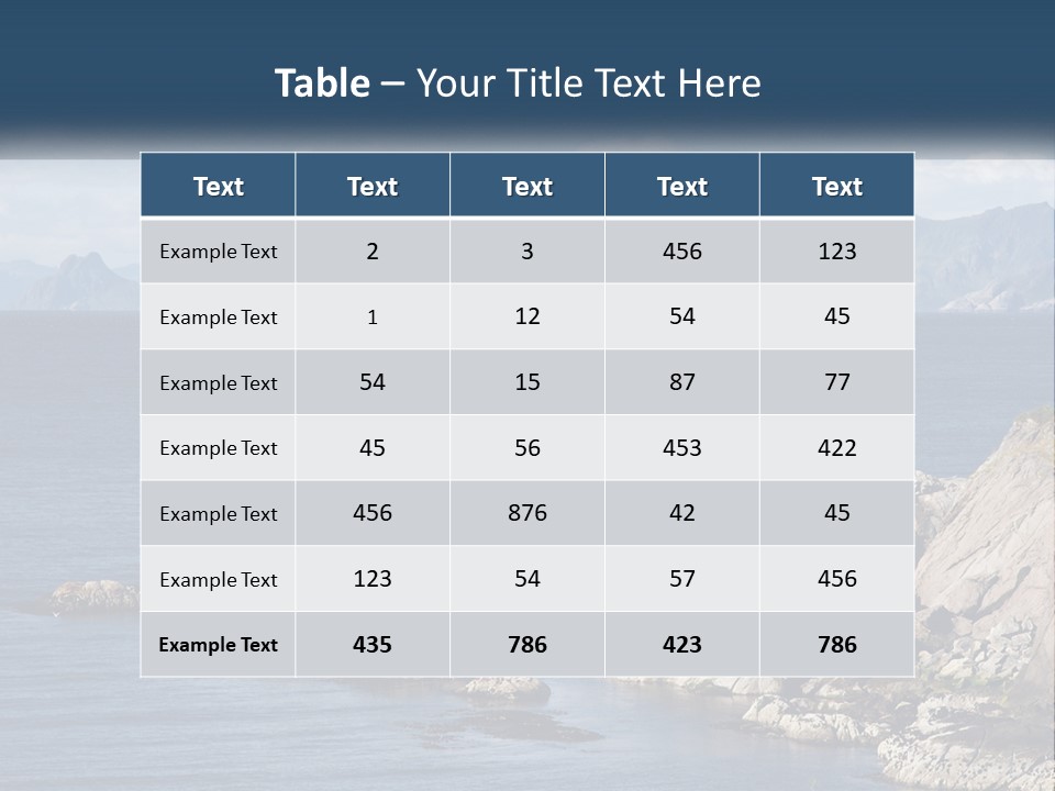 A Lighthouse On A Rocky Shore With Mountains In The Background PowerPoint Template