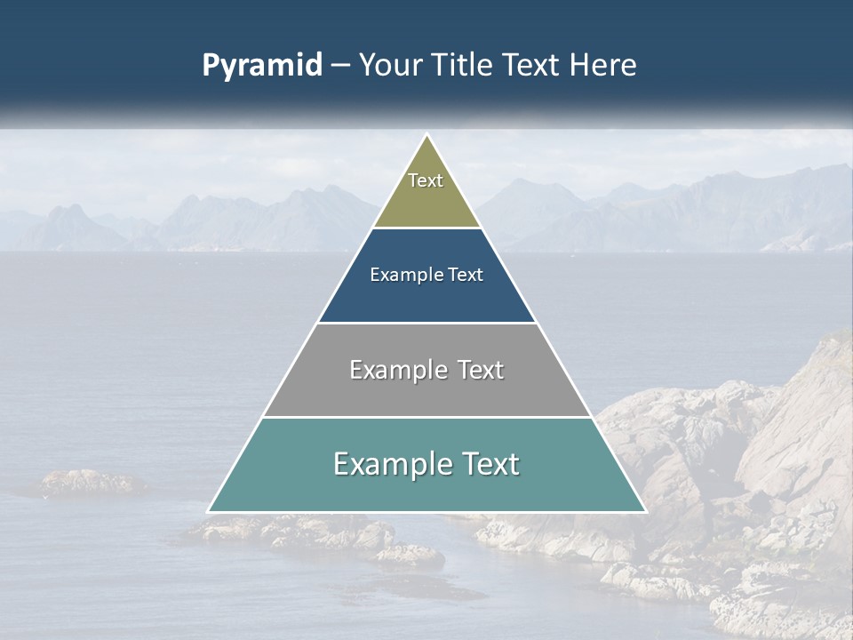 A Lighthouse On A Rocky Shore With Mountains In The Background PowerPoint Template