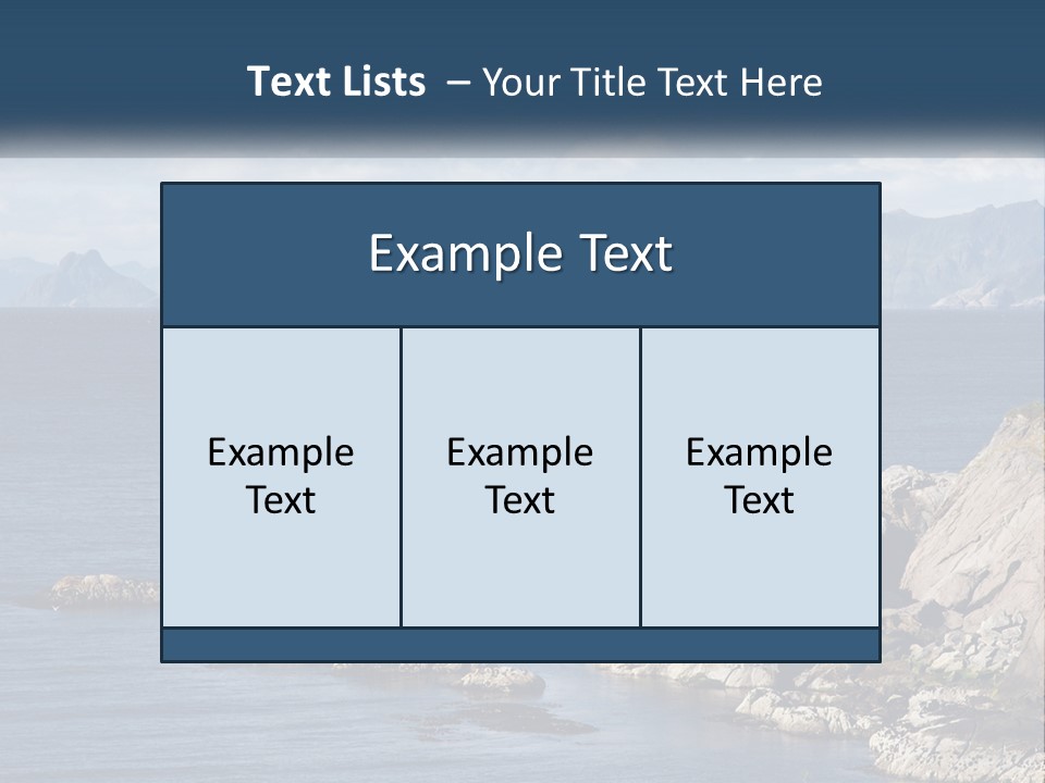 A Lighthouse On A Rocky Shore With Mountains In The Background PowerPoint Template