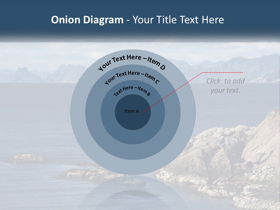 A Lighthouse On A Rocky Shore With Mountains In The Background PowerPoint Template