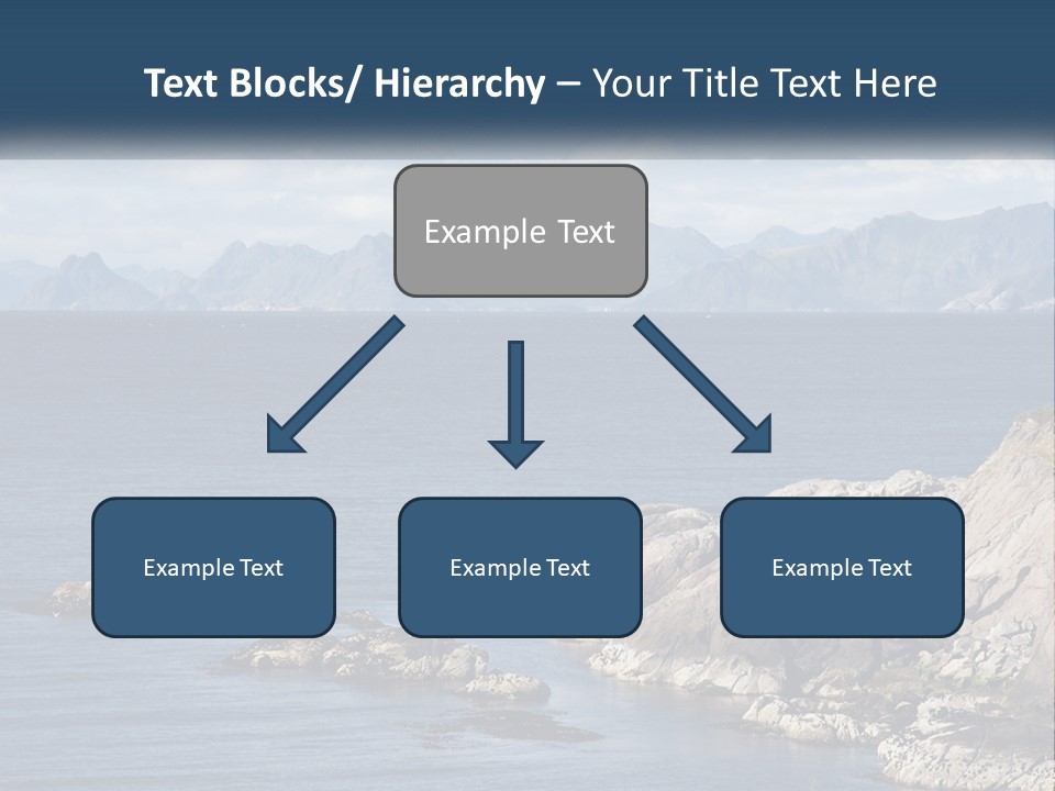 A Lighthouse On A Rocky Shore With Mountains In The Background PowerPoint Template