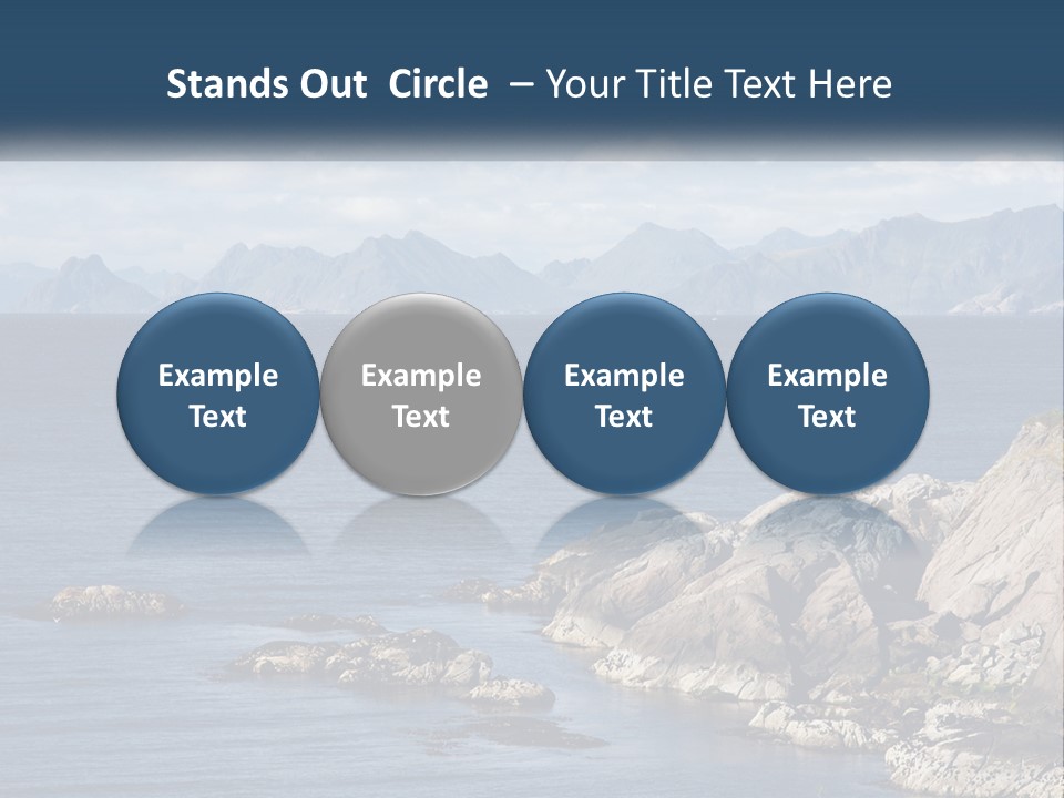 A Lighthouse On A Rocky Shore With Mountains In The Background PowerPoint Template