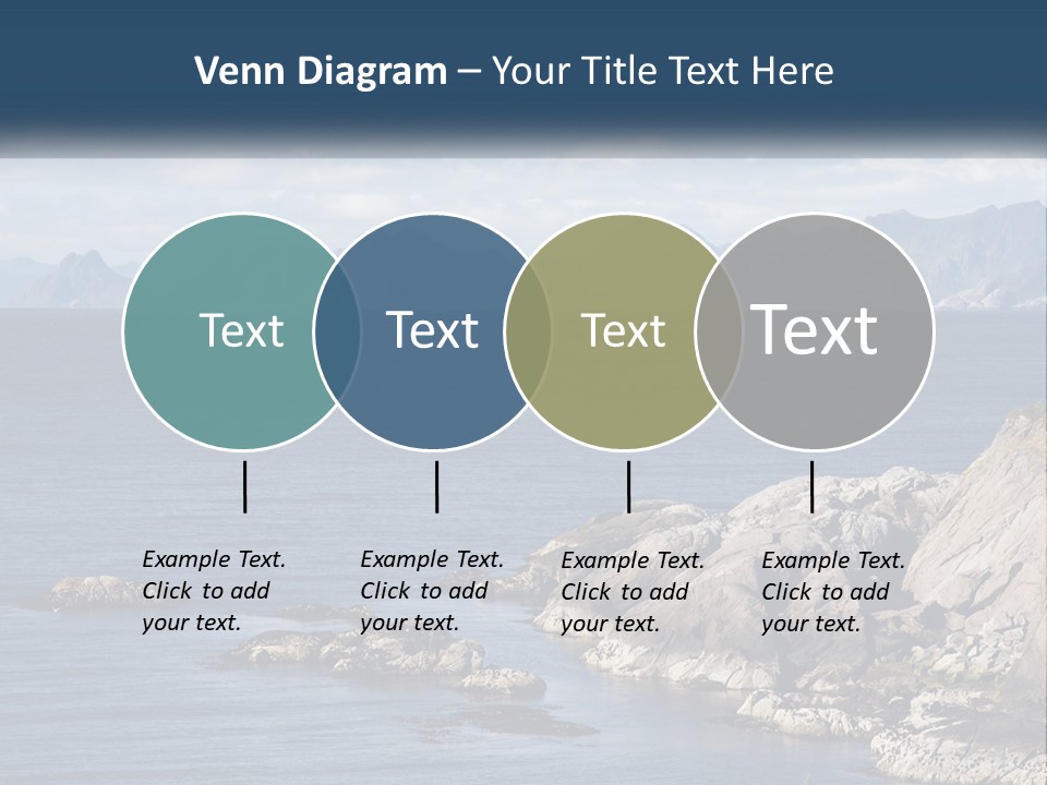 A Lighthouse On A Rocky Shore With Mountains In The Background PowerPoint Template