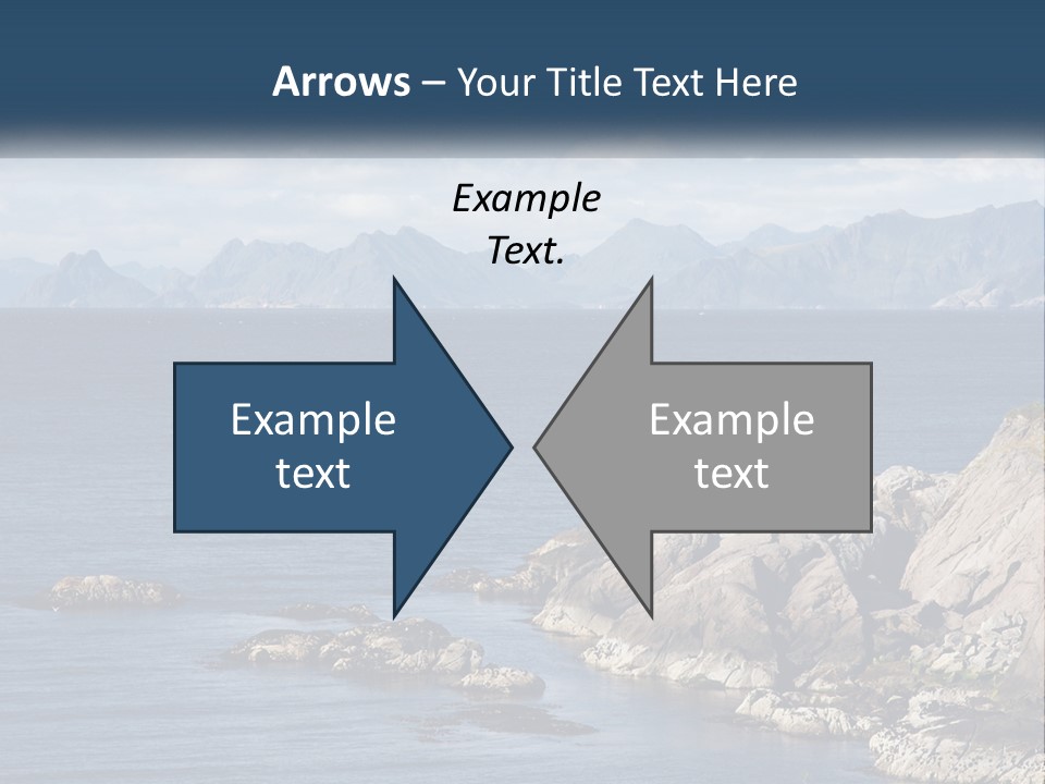 A Lighthouse On A Rocky Shore With Mountains In The Background PowerPoint Template