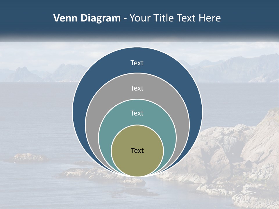 A Lighthouse On A Rocky Shore With Mountains In The Background PowerPoint Template
