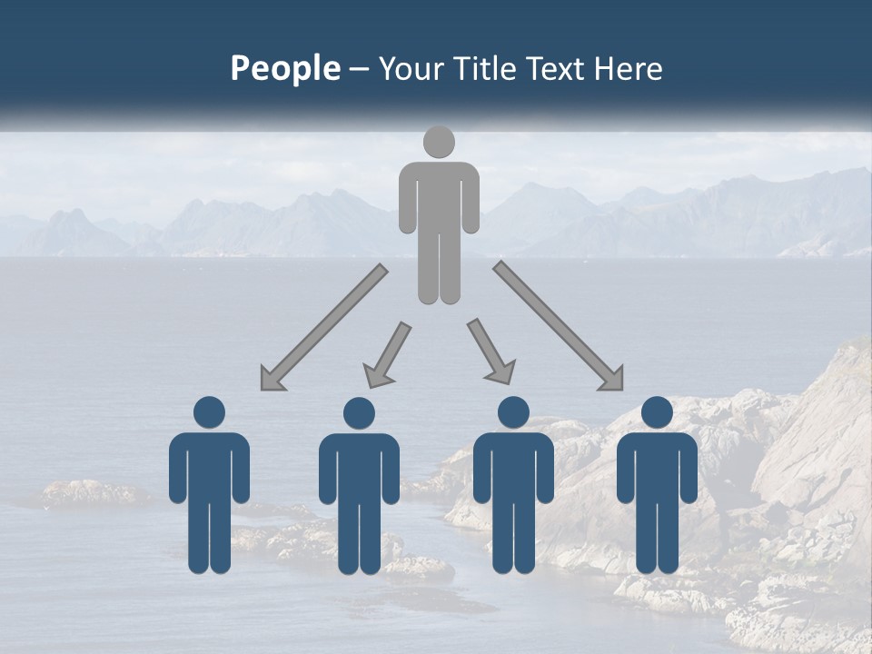 A Lighthouse On A Rocky Shore With Mountains In The Background PowerPoint Template