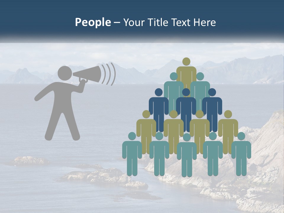 A Lighthouse On A Rocky Shore With Mountains In The Background PowerPoint Template