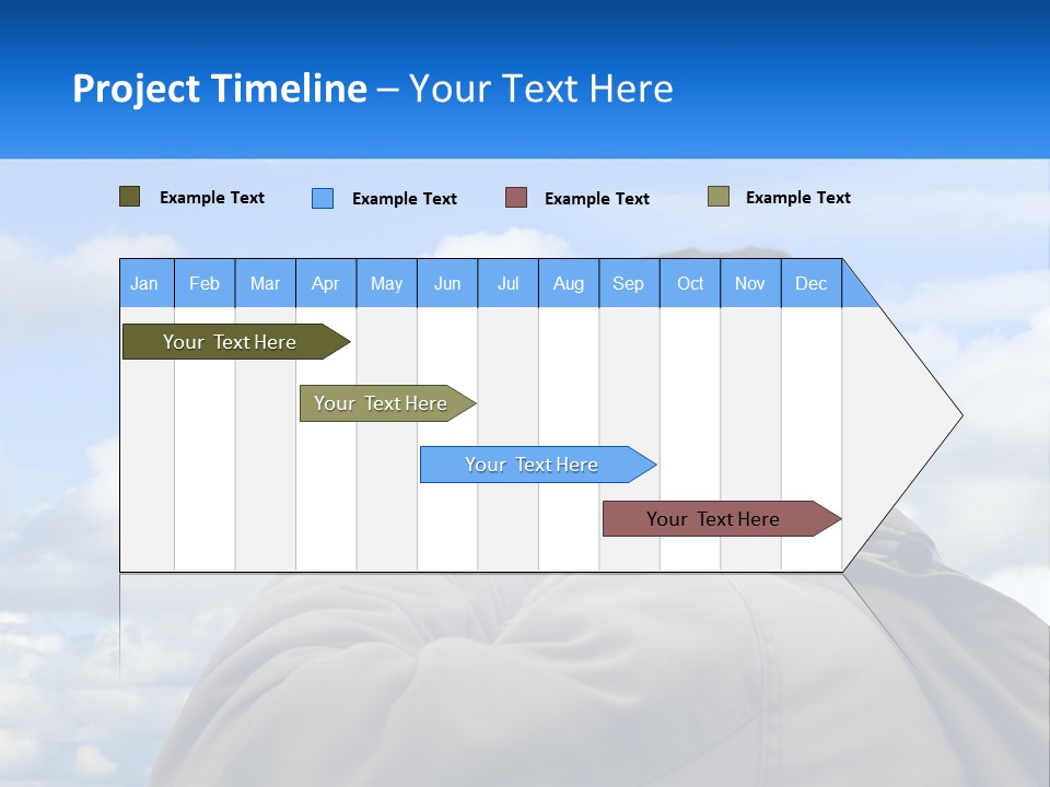 A Man Talking On A Cell Phone With Clouds In The Background PowerPoint Template