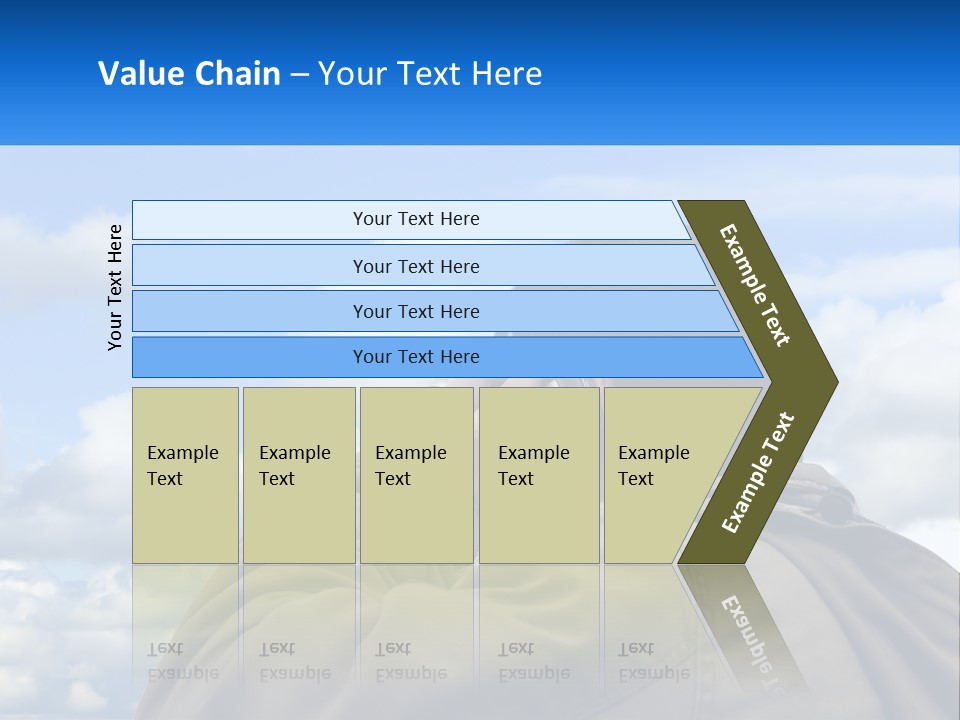 A Man Talking On A Cell Phone With Clouds In The Background PowerPoint Template