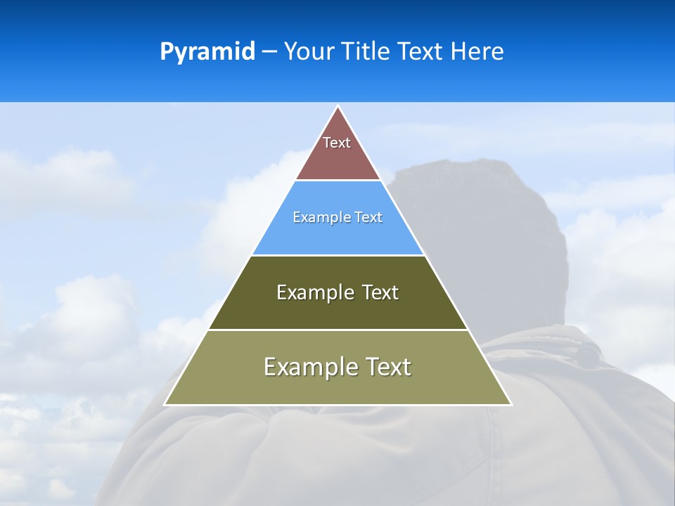 A Man Talking On A Cell Phone With Clouds In The Background PowerPoint Template