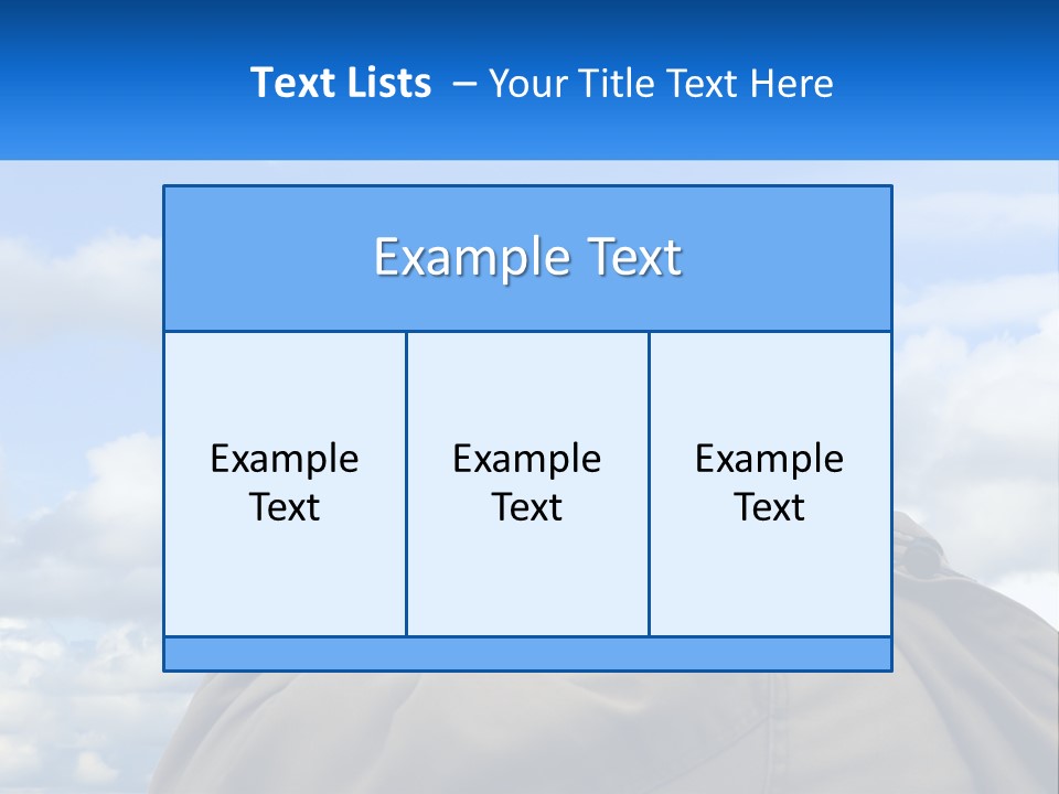 A Man Talking On A Cell Phone With Clouds In The Background PowerPoint Template