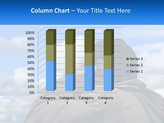 A Man Talking On A Cell Phone With Clouds In The Background PowerPoint Template