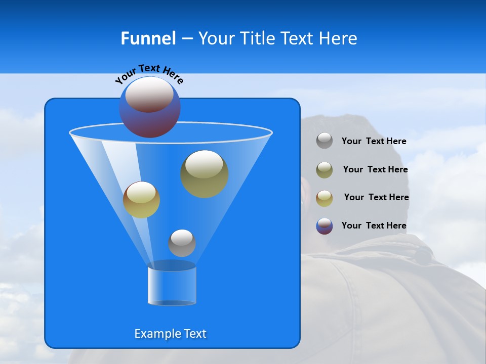 A Man Talking On A Cell Phone With Clouds In The Background PowerPoint Template