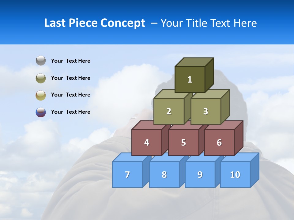 A Man Talking On A Cell Phone With Clouds In The Background PowerPoint Template