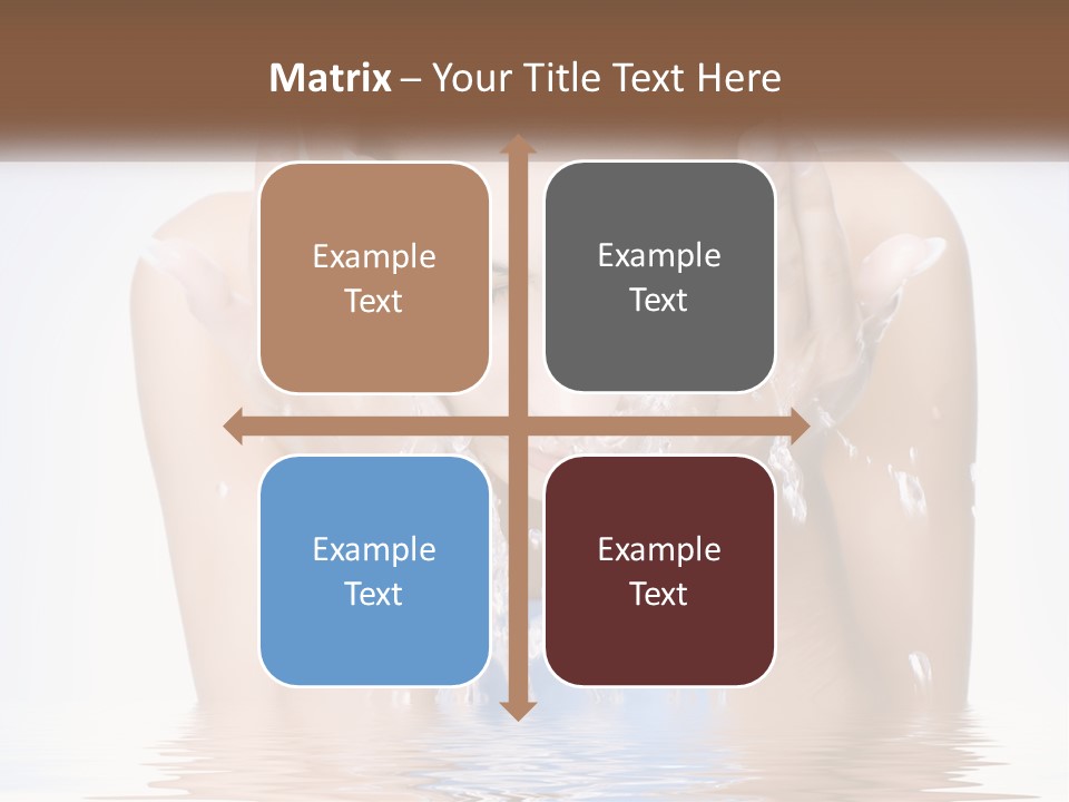 A Woman Is Washing Her Face With Water PowerPoint Template