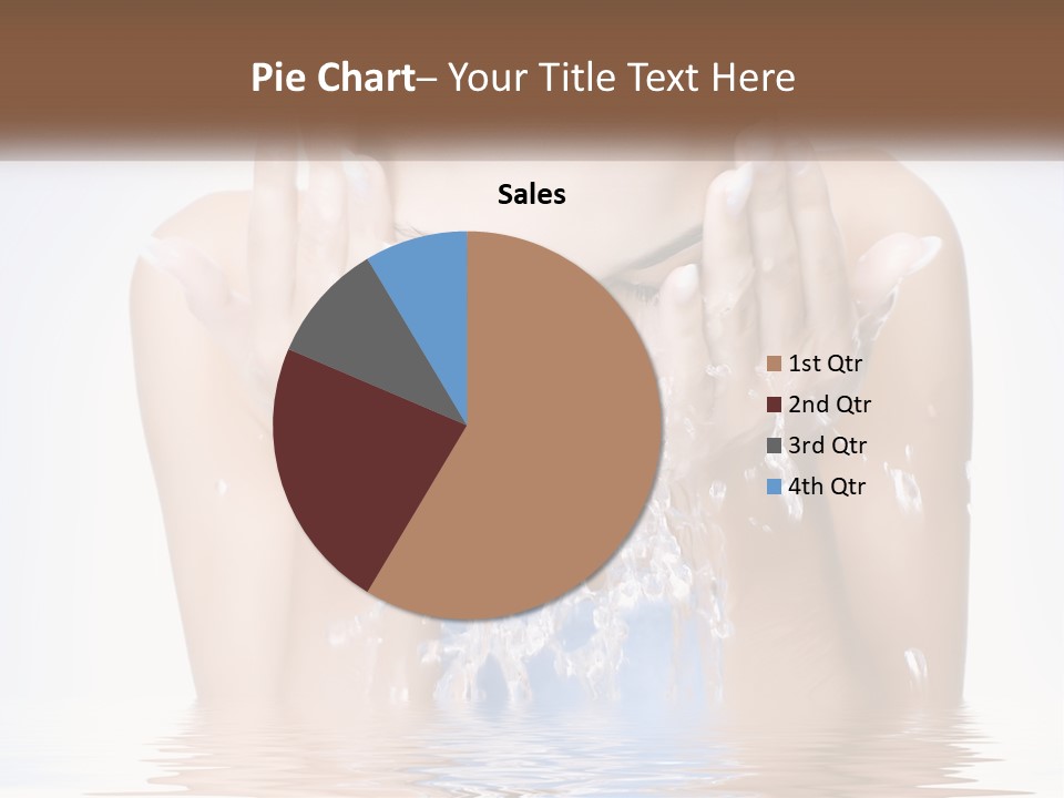 A Woman Is Washing Her Face With Water PowerPoint Template