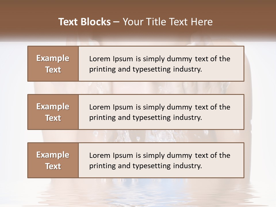 A Woman Is Washing Her Face With Water PowerPoint Template