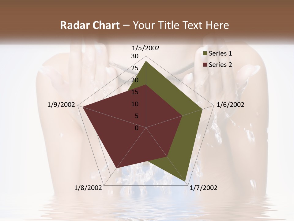A Woman Is Washing Her Face With Water PowerPoint Template