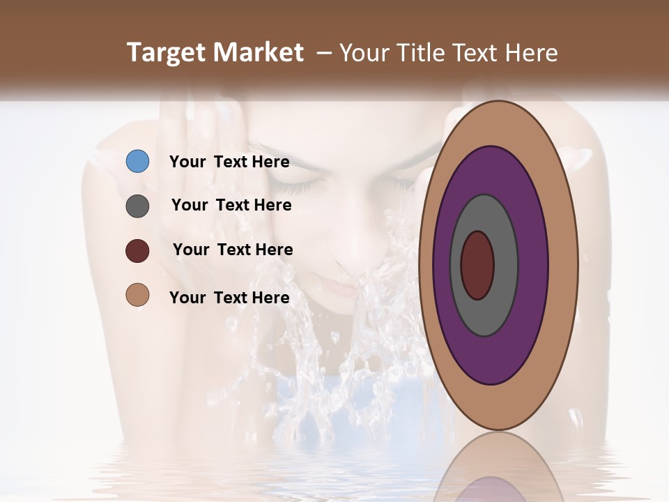A Woman Is Washing Her Face With Water PowerPoint Template