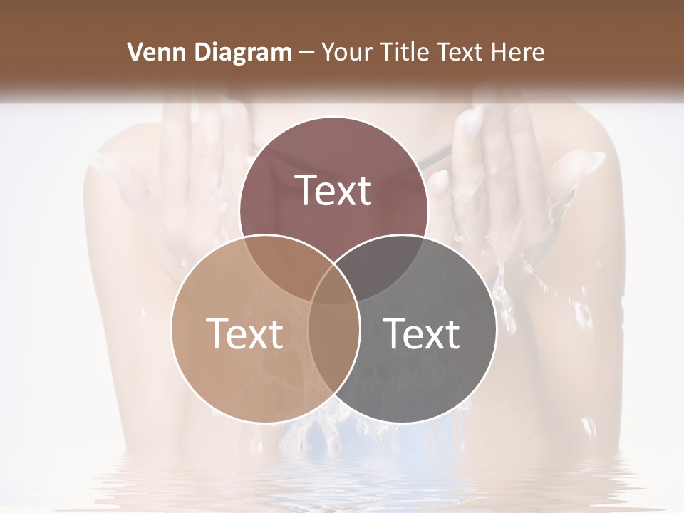 A Woman Is Washing Her Face With Water PowerPoint Template