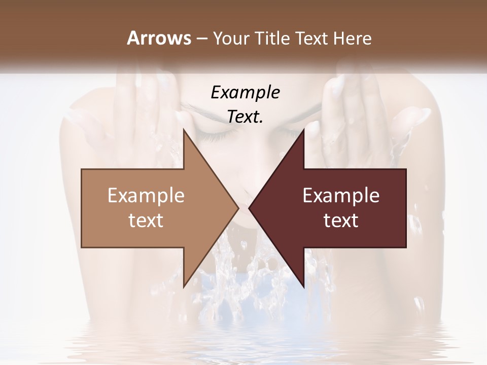 A Woman Is Washing Her Face With Water PowerPoint Template