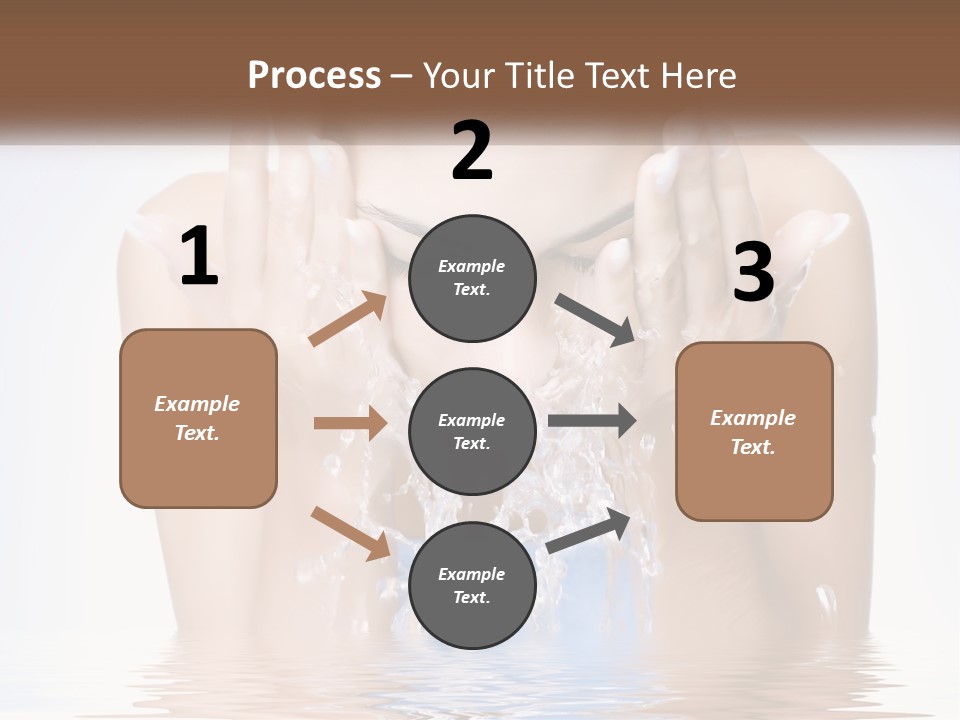 A Woman Is Washing Her Face With Water PowerPoint Template