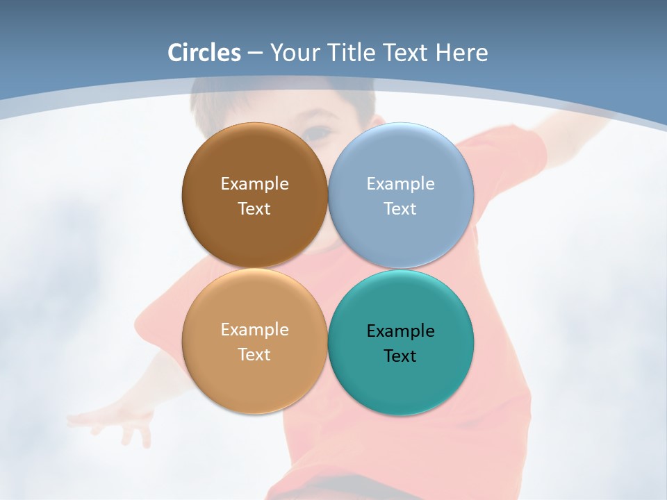 Young Blue Boy PowerPoint Template