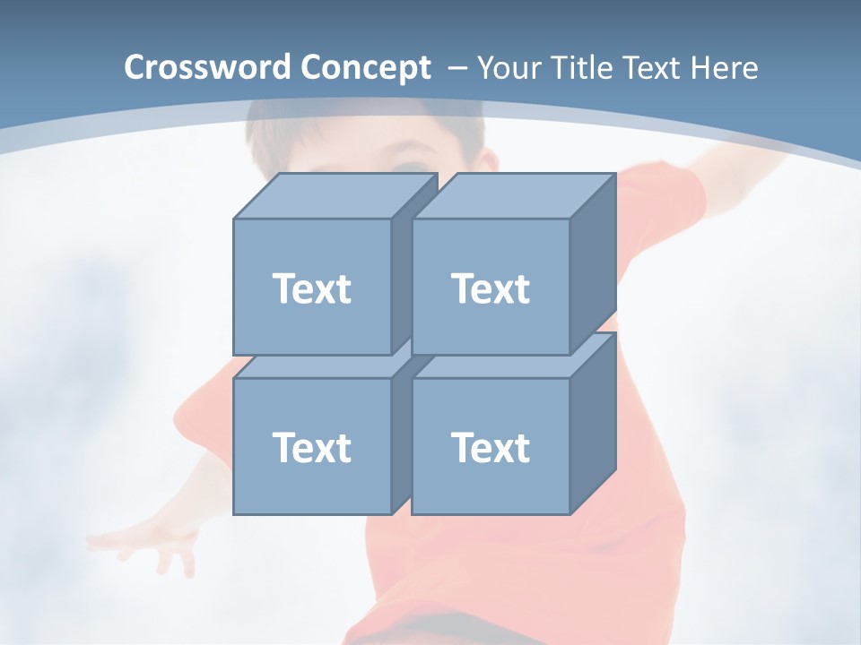 Young Blue Boy PowerPoint Template