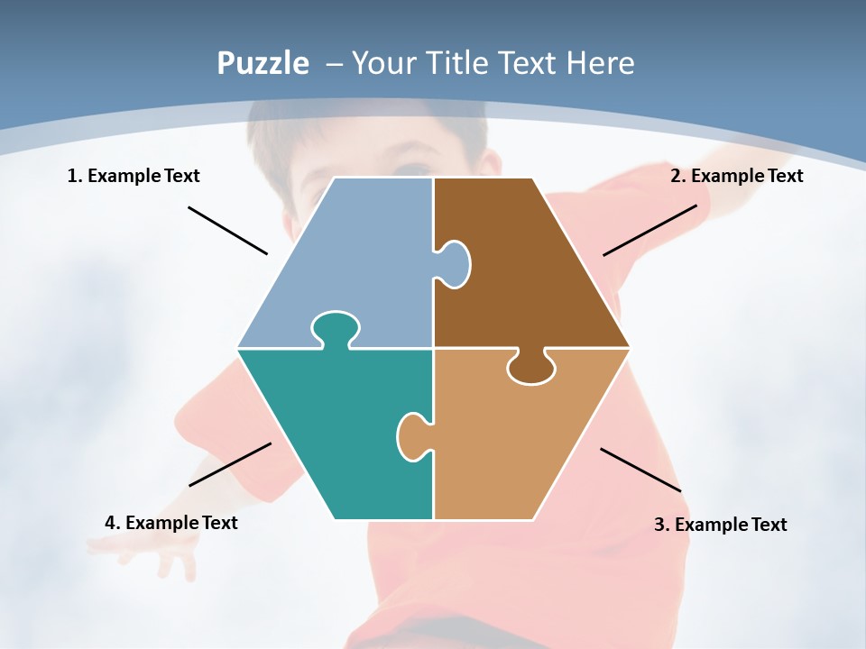 Young Blue Boy PowerPoint Template