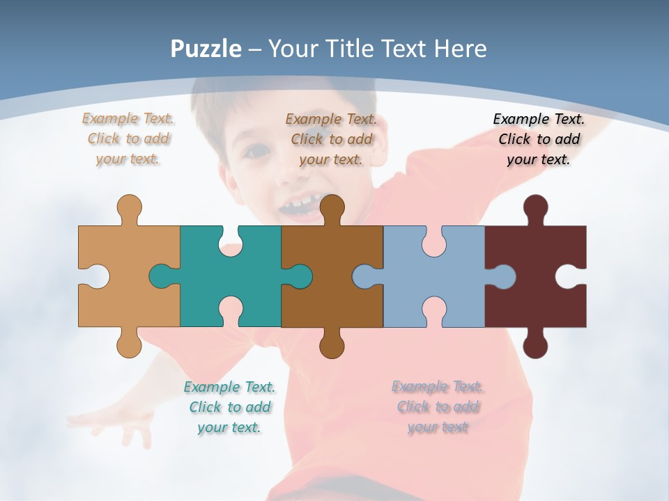 Young Blue Boy PowerPoint Template