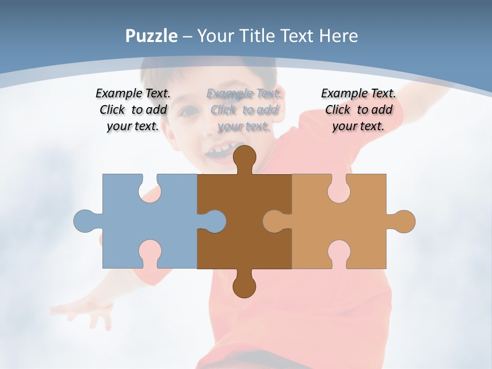 Young Blue Boy PowerPoint Template