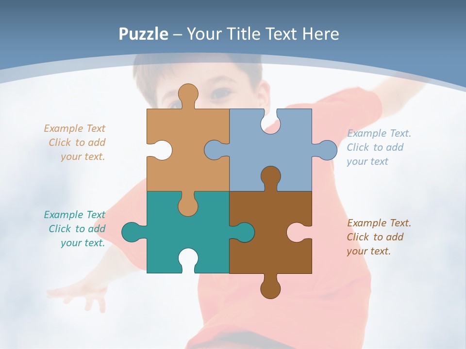 Young Blue Boy PowerPoint Template