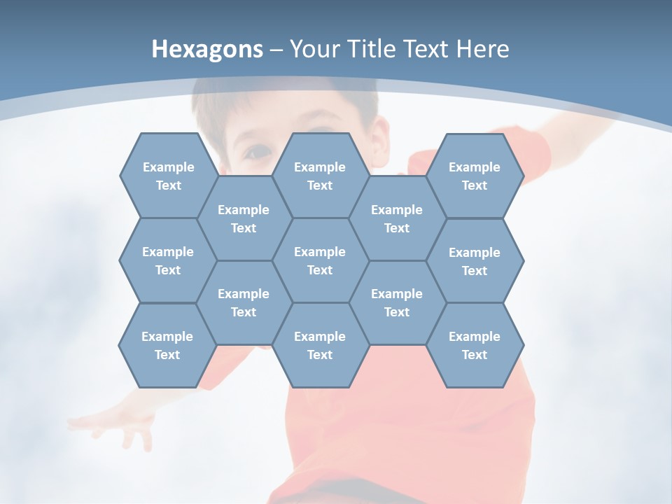 Young Blue Boy PowerPoint Template