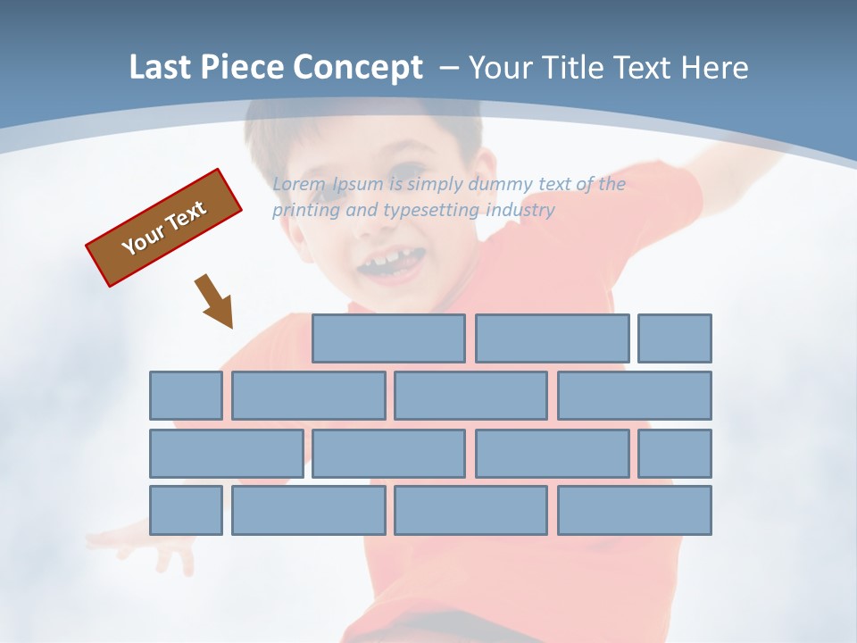Young Blue Boy PowerPoint Template